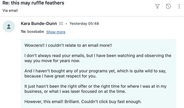 Kara Bunde-Dunn: Couldn't click buy fast enough - been watching for years